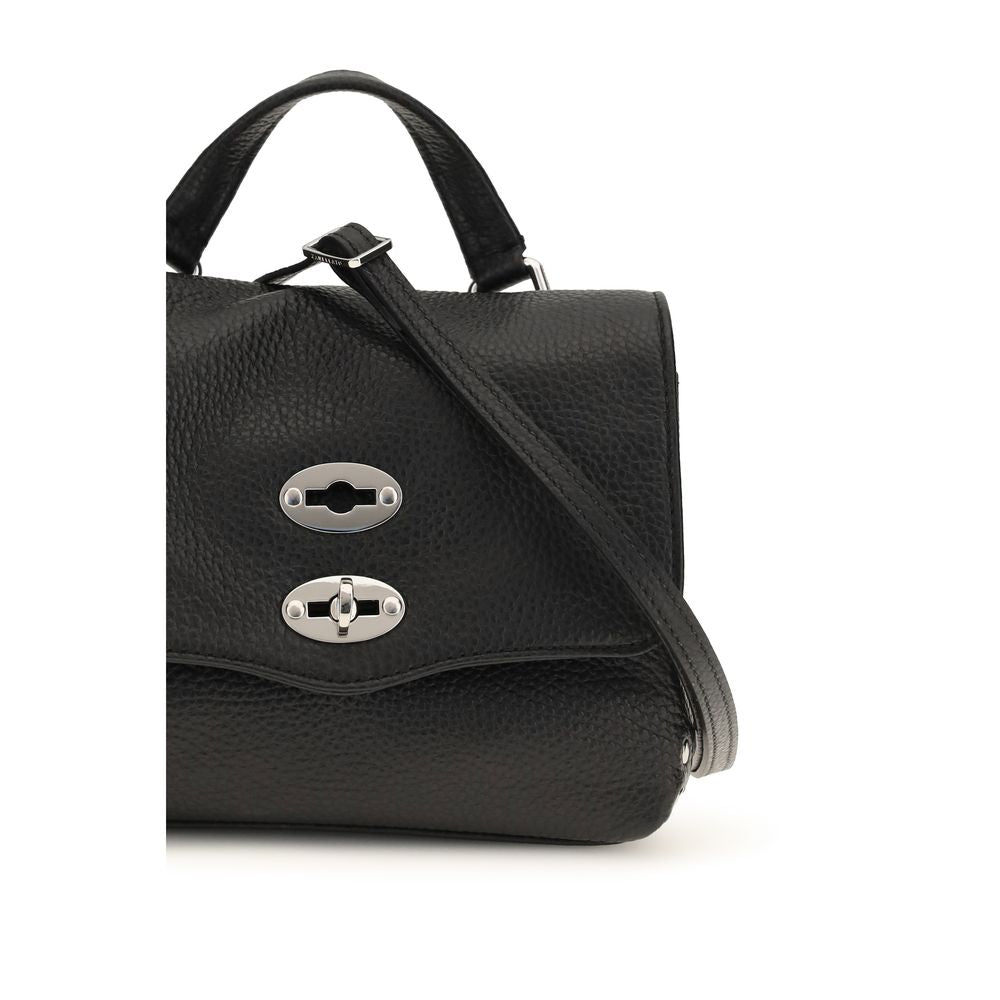 Sac à main Zanellato en cuir de veau noir Bos Taurus