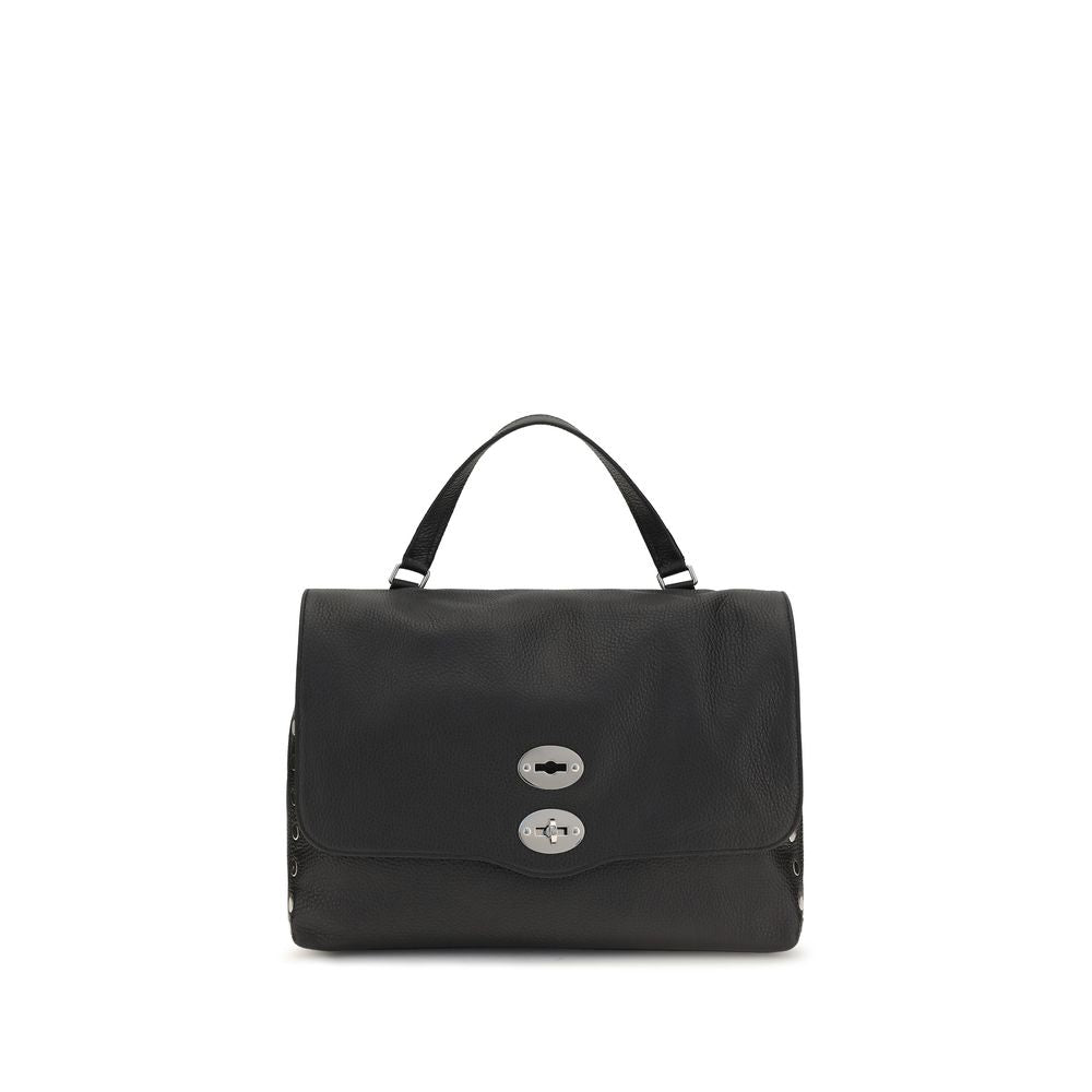 Zanellato Schwarze Handtasche aus Kalbsleder Bos Taurus
