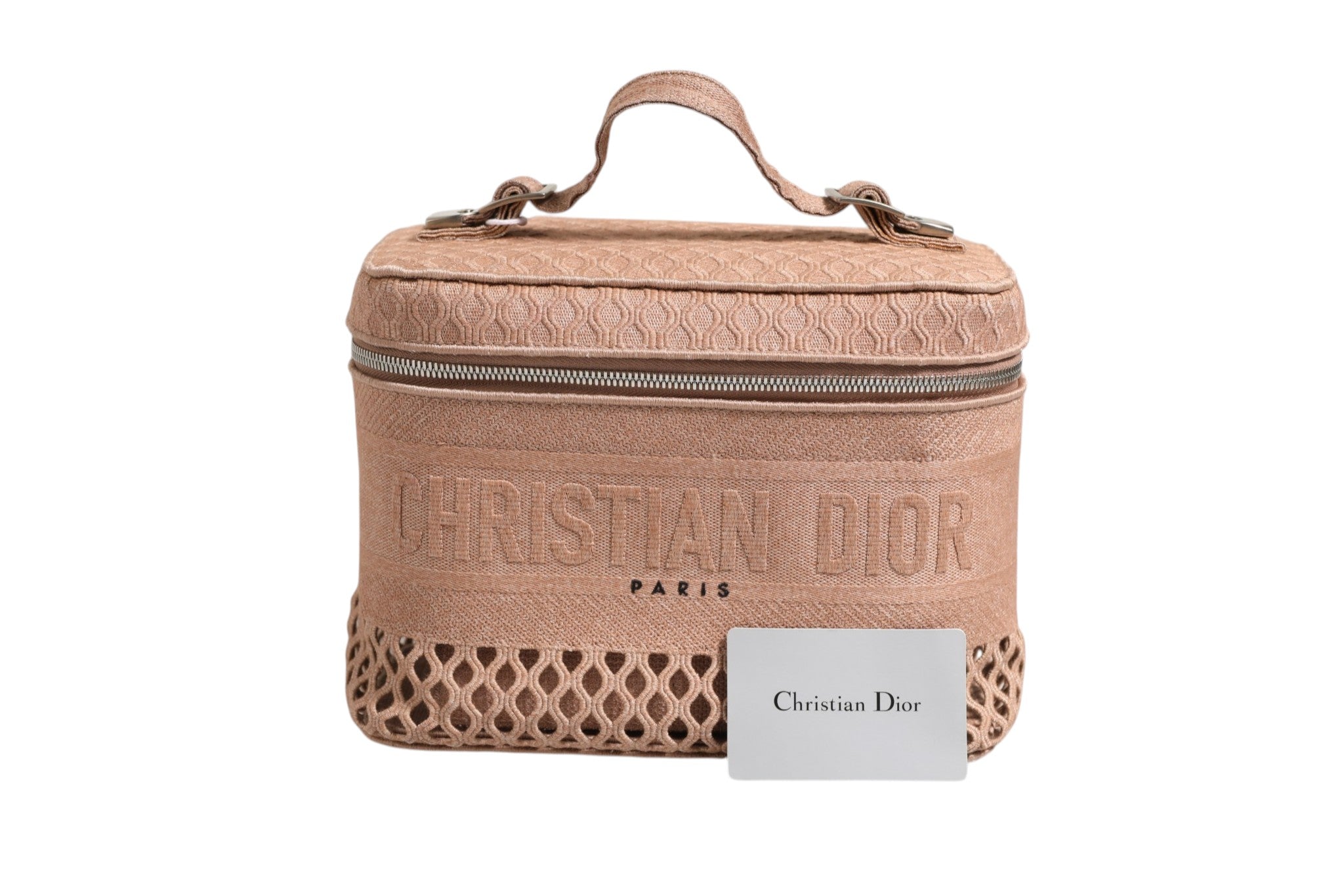 Christian Dior Mesh bestickte Dior Reise-Vanity Case
