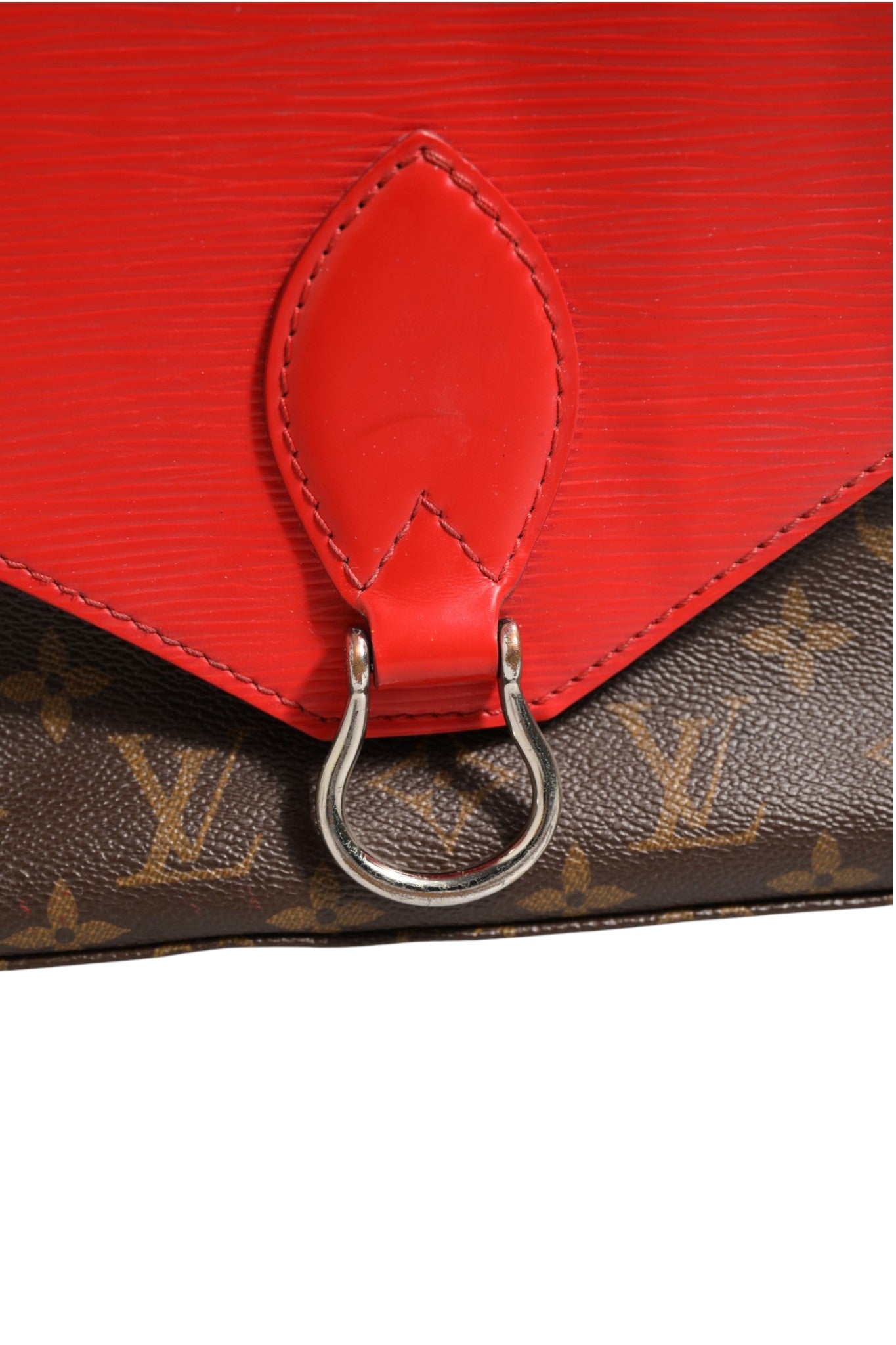 Louis Vuitton Saint Michel Monogram Epi Umhängetasche Coquelicot