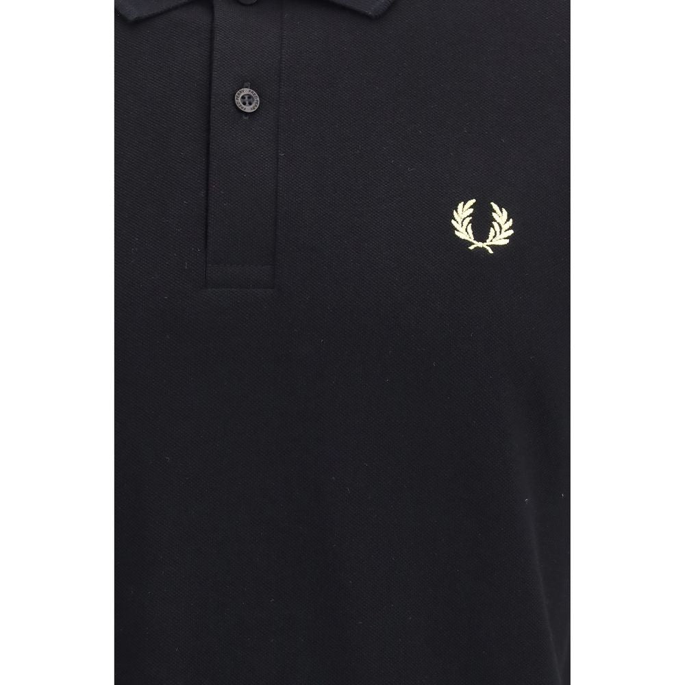 Fred Perry Poloshirt aus schwarzer Baumwolle