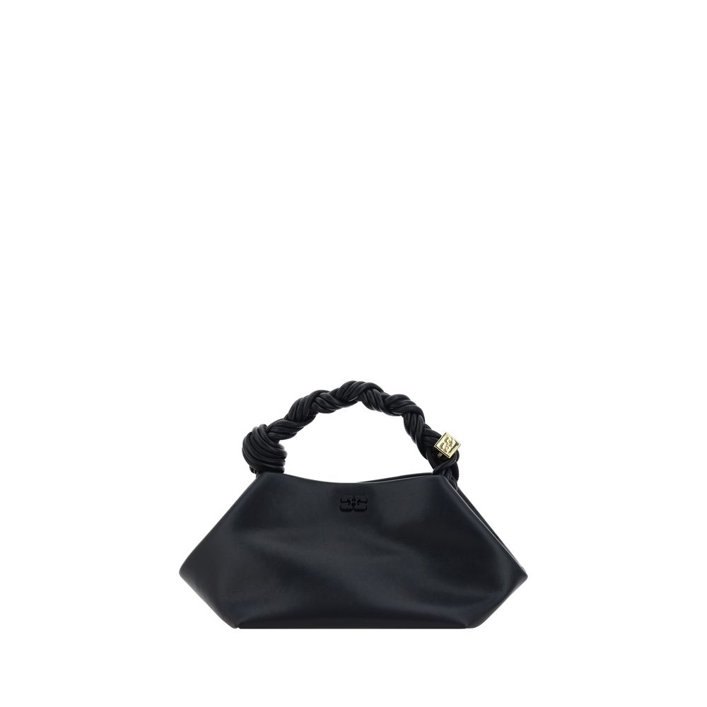 Sac à main Ganni en cuir de veau noir Bos Taurus