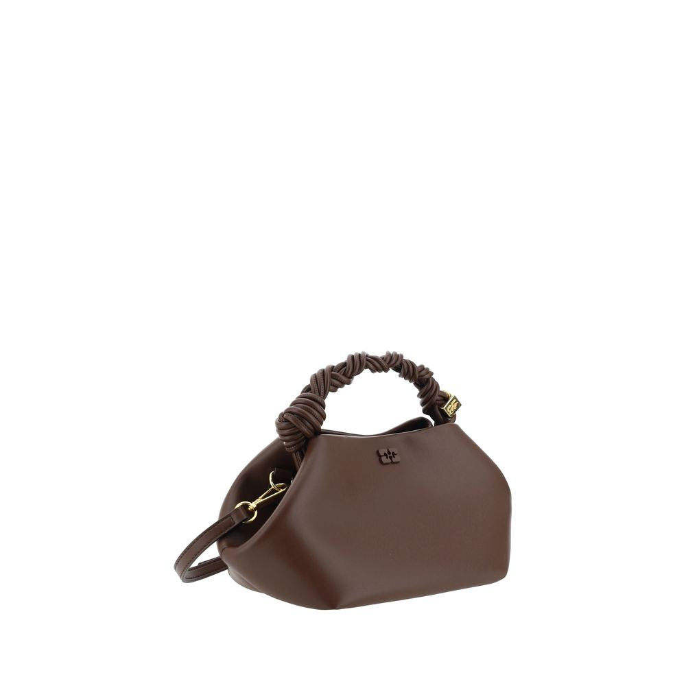 Sac à main Ganni en cuir de veau marron Bos Taurus