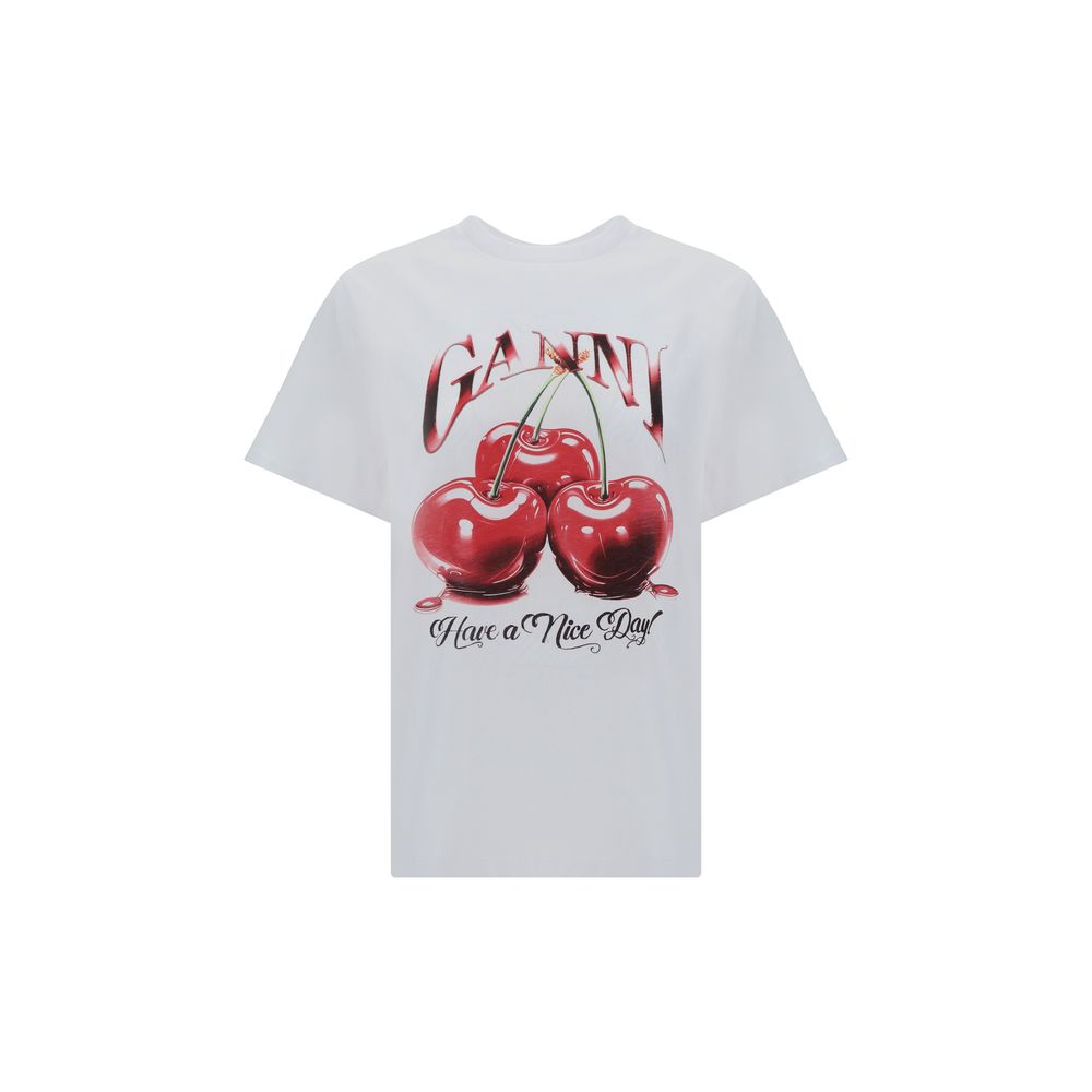 T-shirt Ganni en coton blanc