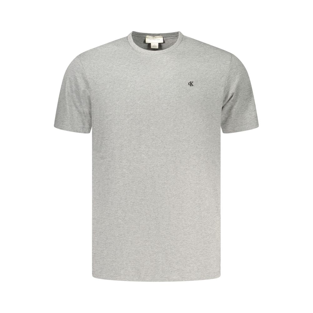 T-shirt gris en coton pour homme Calvin Klein