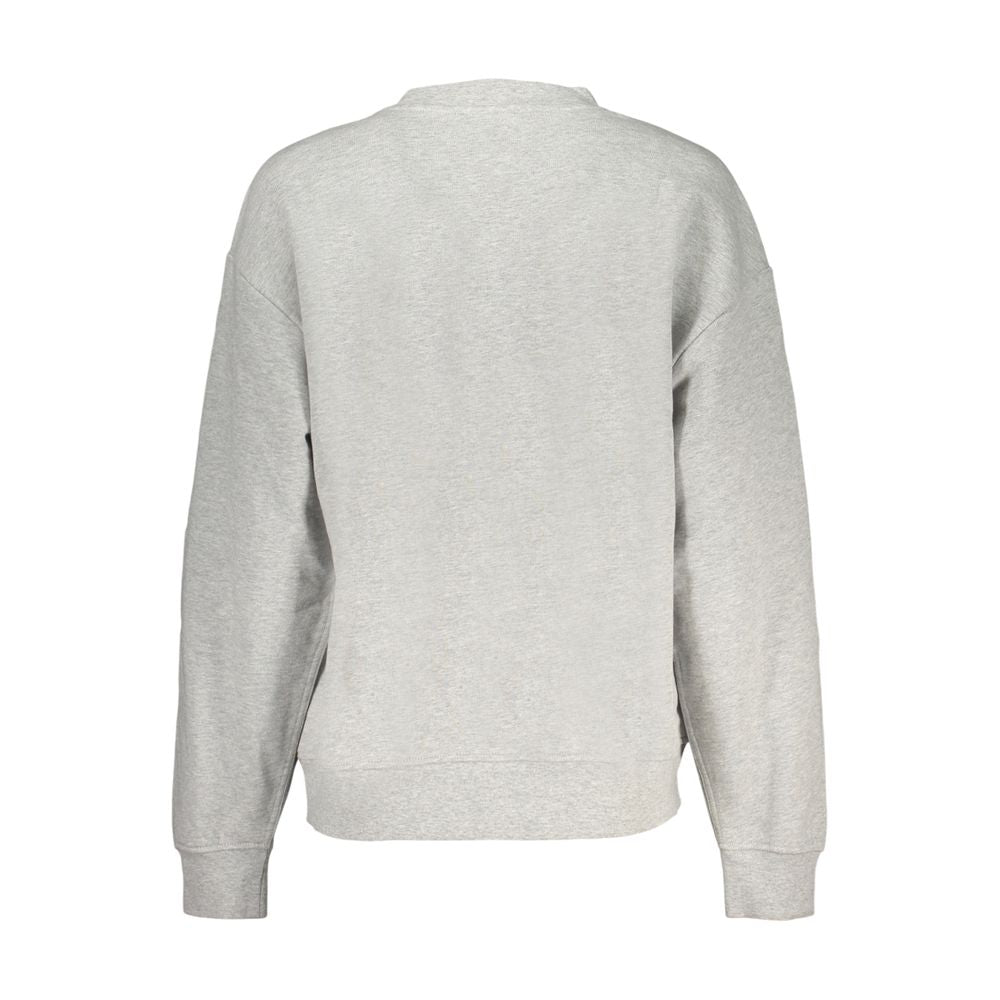 Sweat-shirt femme en coton gris Calvin Klein