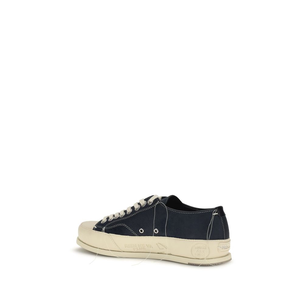 Premiata Blaue Kalbsleder-Bos Taurus Low-Top-Sneaker