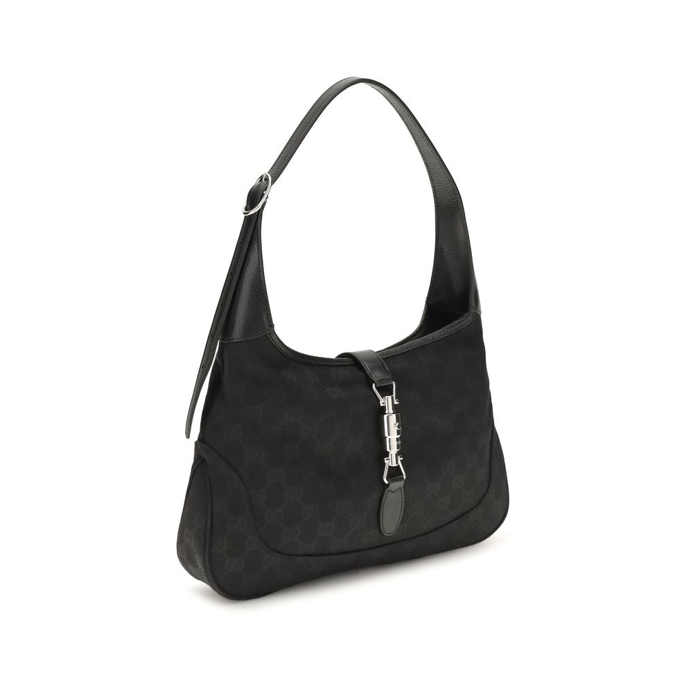 Gucci Schultertasche aus schwarzem Stoff