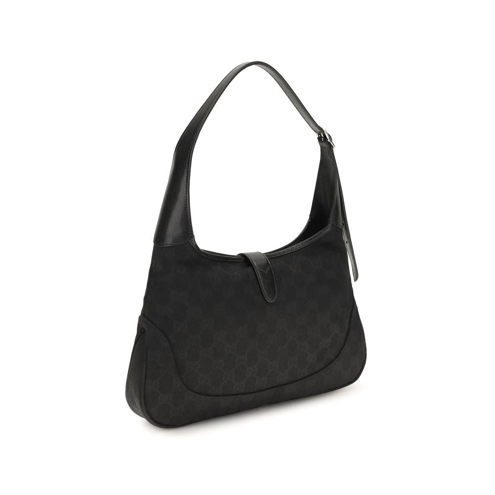 Gucci Schultertasche aus schwarzem Stoff