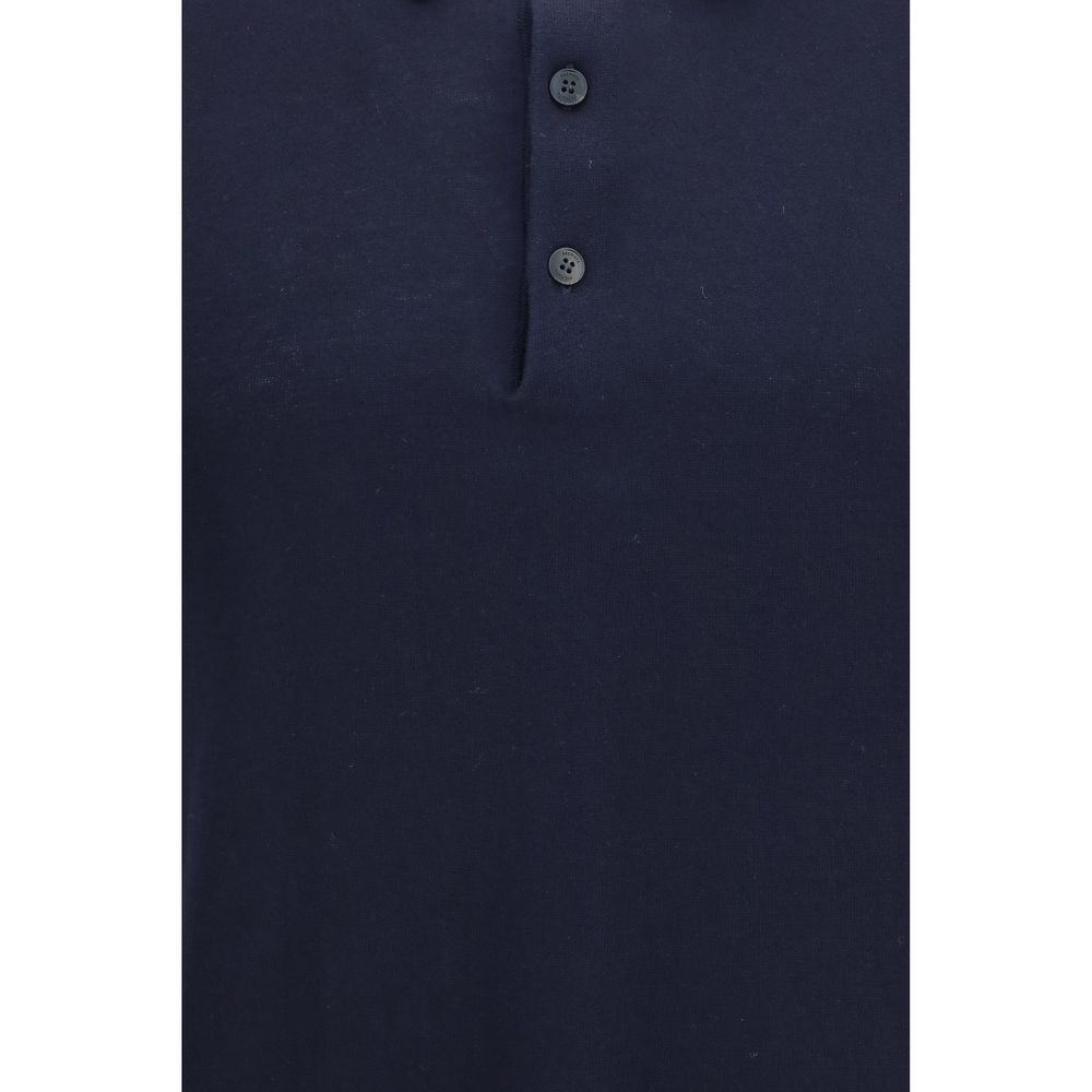 Premiata blaues Baumwoll-Polohemd