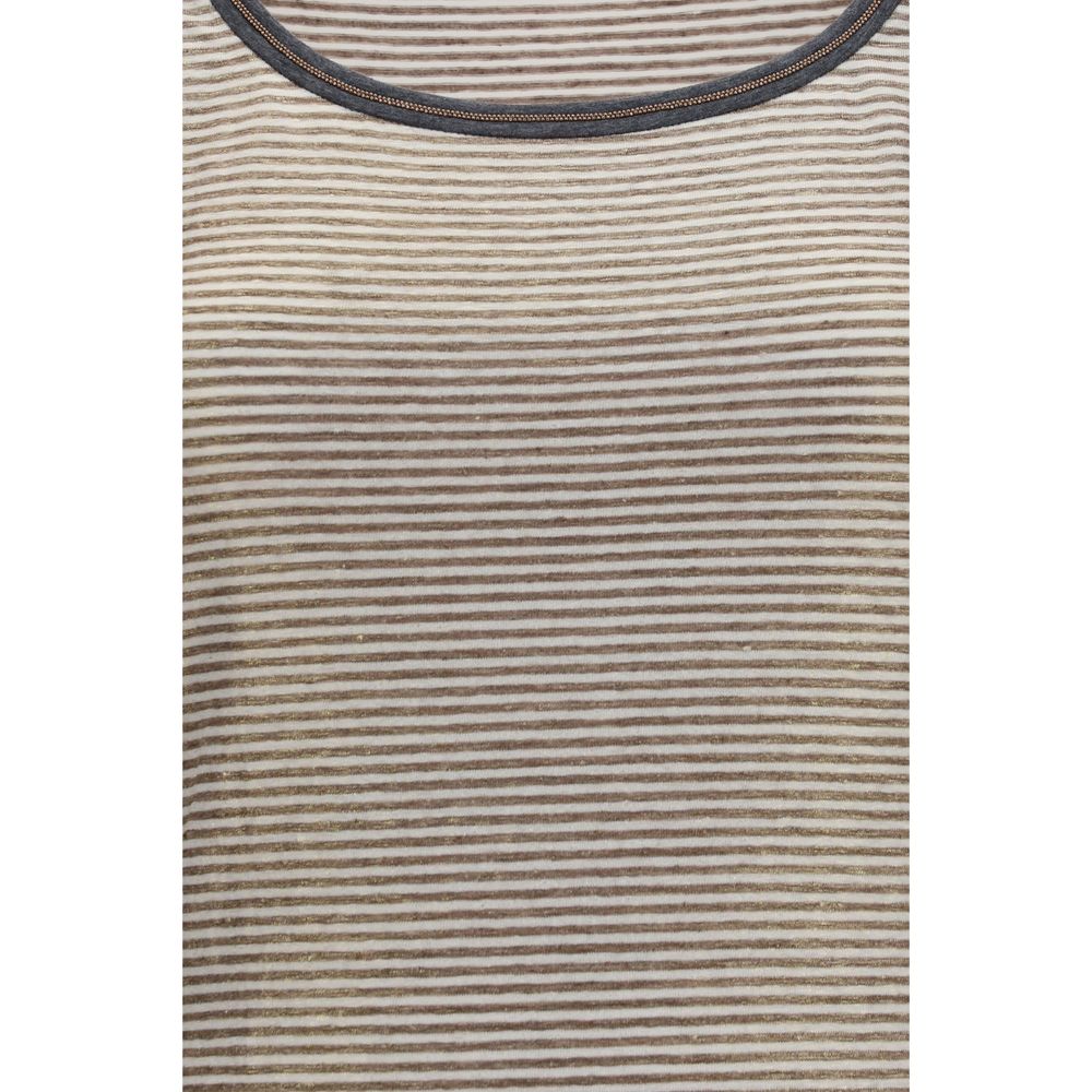 Brunello Cucinelli Beige Leinen-Tanktops
