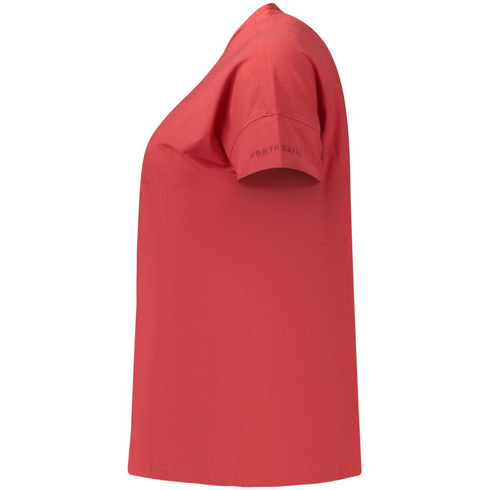 North Sails Damen-T-Shirt aus roter Baumwolle