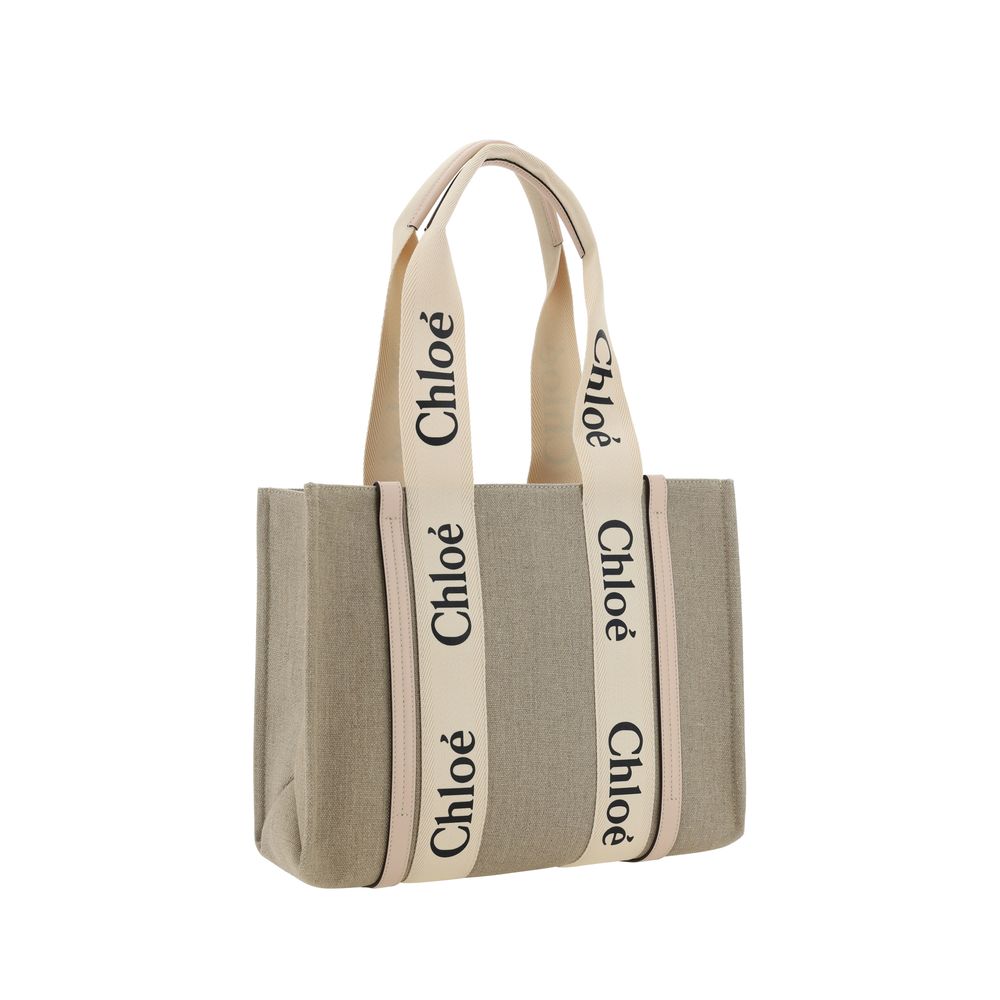 Sac à main Chloé en lin beige