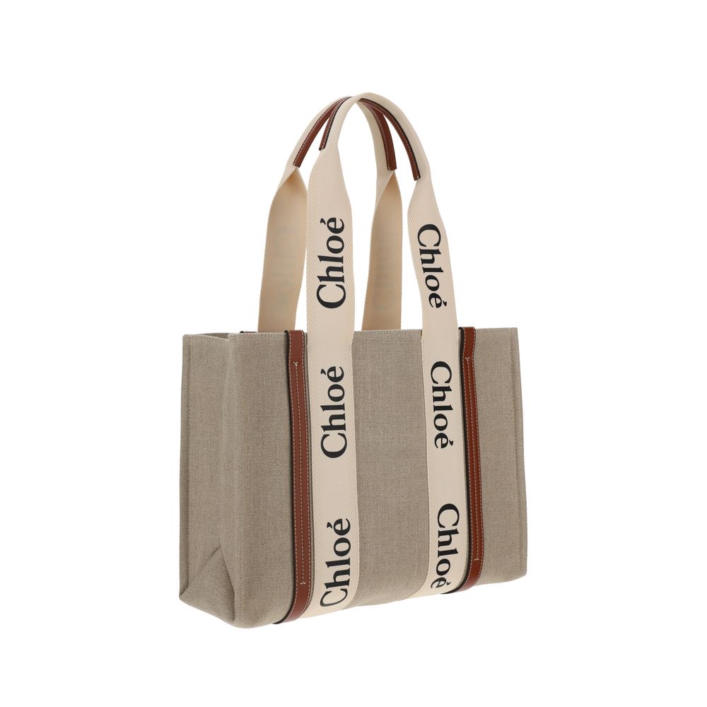 Chloé Handtasche aus beigem Leinen