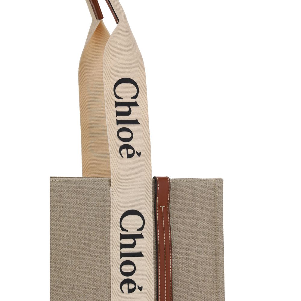 Chloé Handtasche aus beigem Leinen