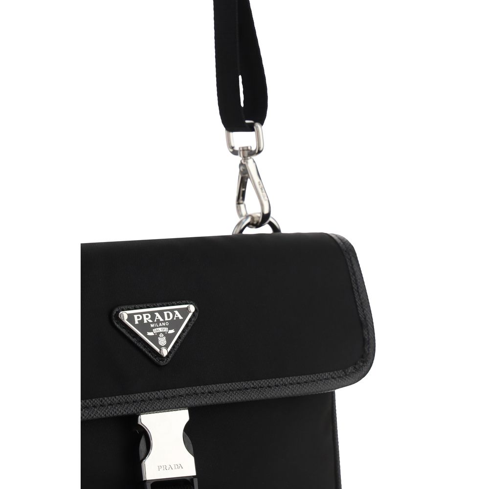Prada Schwarze recycelte Polyamid-Accessoires
