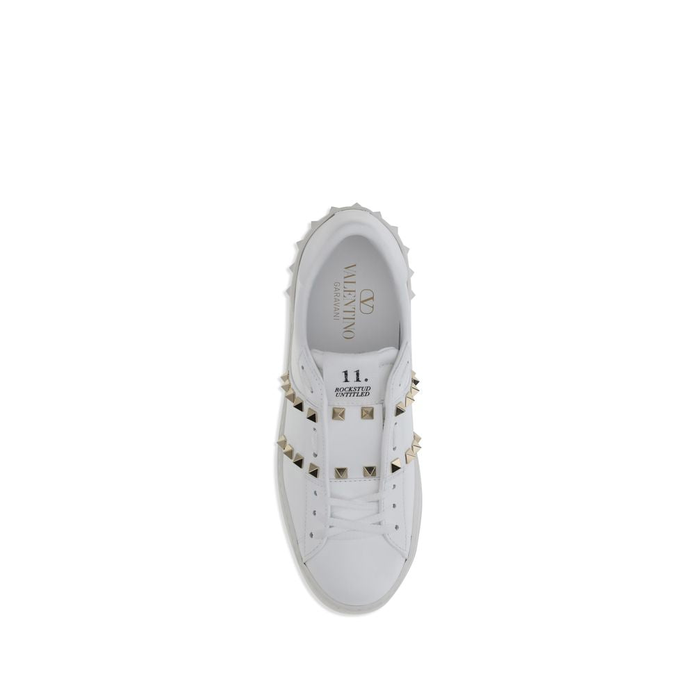Valentino Garavani Weiße Kalbsleder Bos Taurus Sneakers