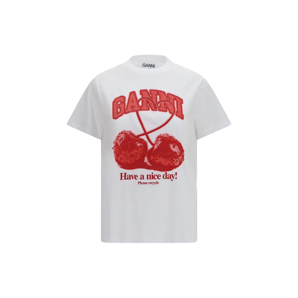 T-shirt Ganni en coton blanc