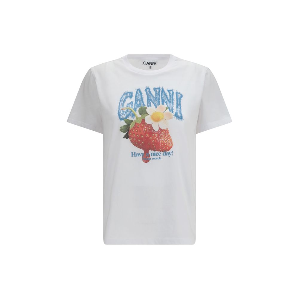 T-shirt Ganni en coton blanc