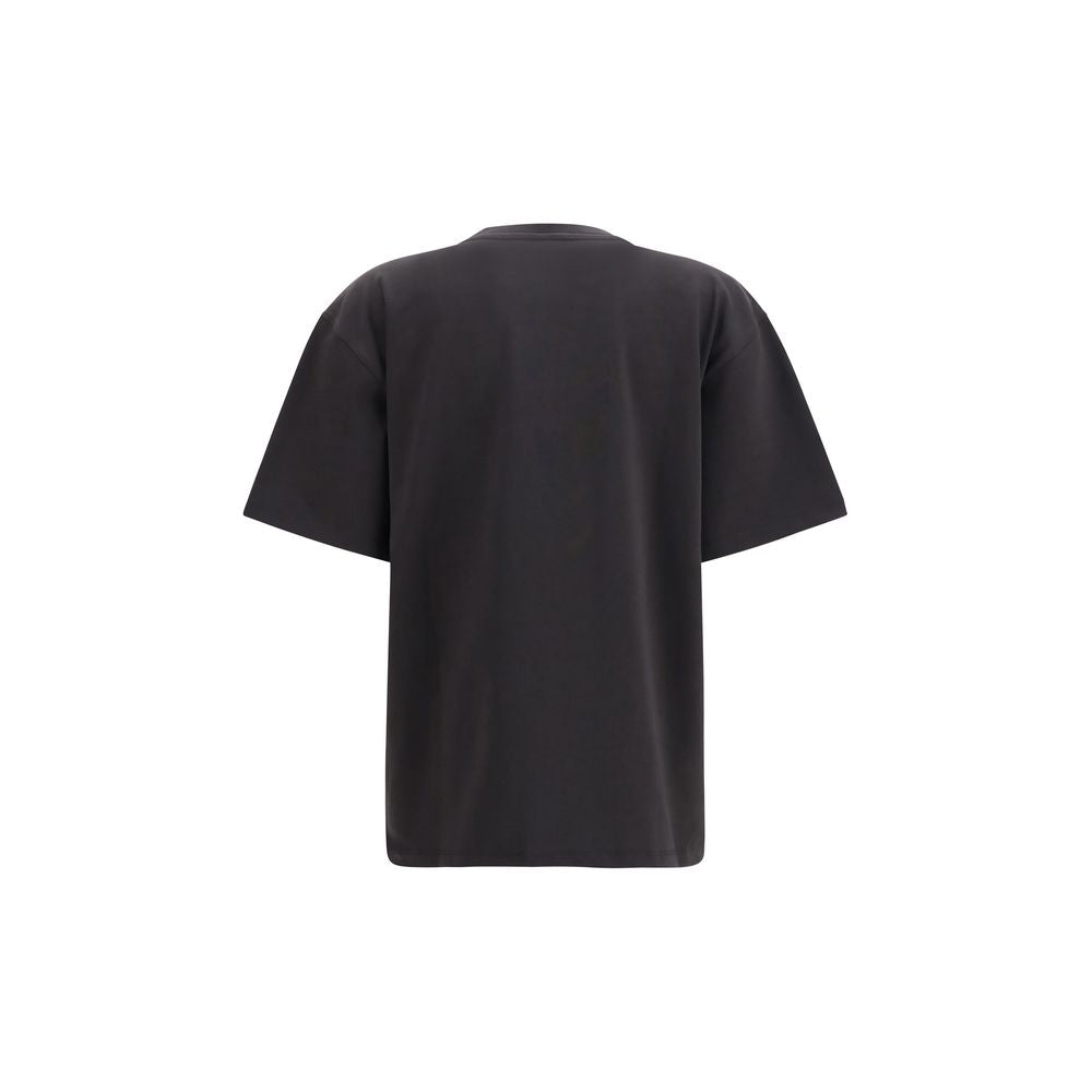 T-shirt noir en coton Ganni
