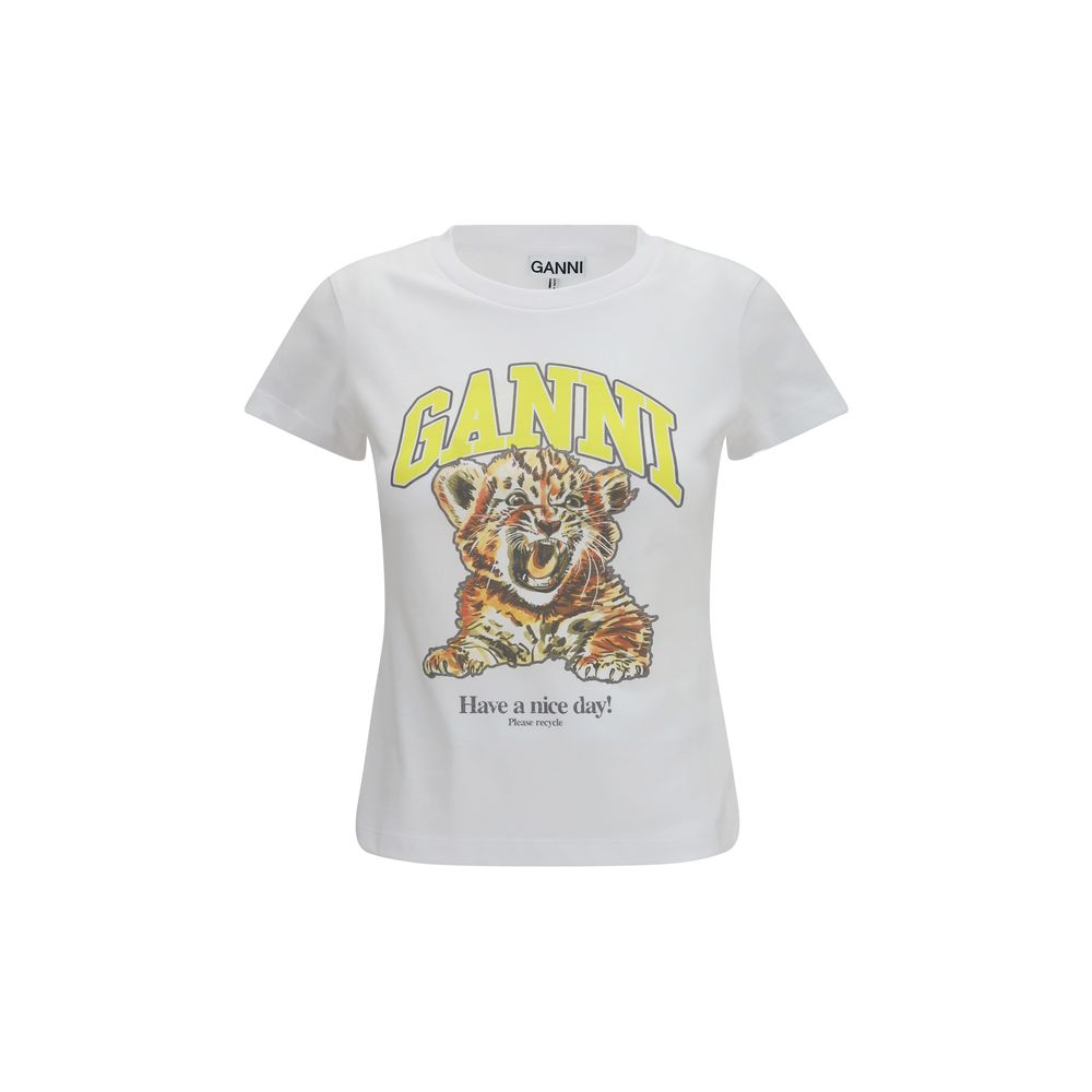 T-shirt Ganni en coton blanc