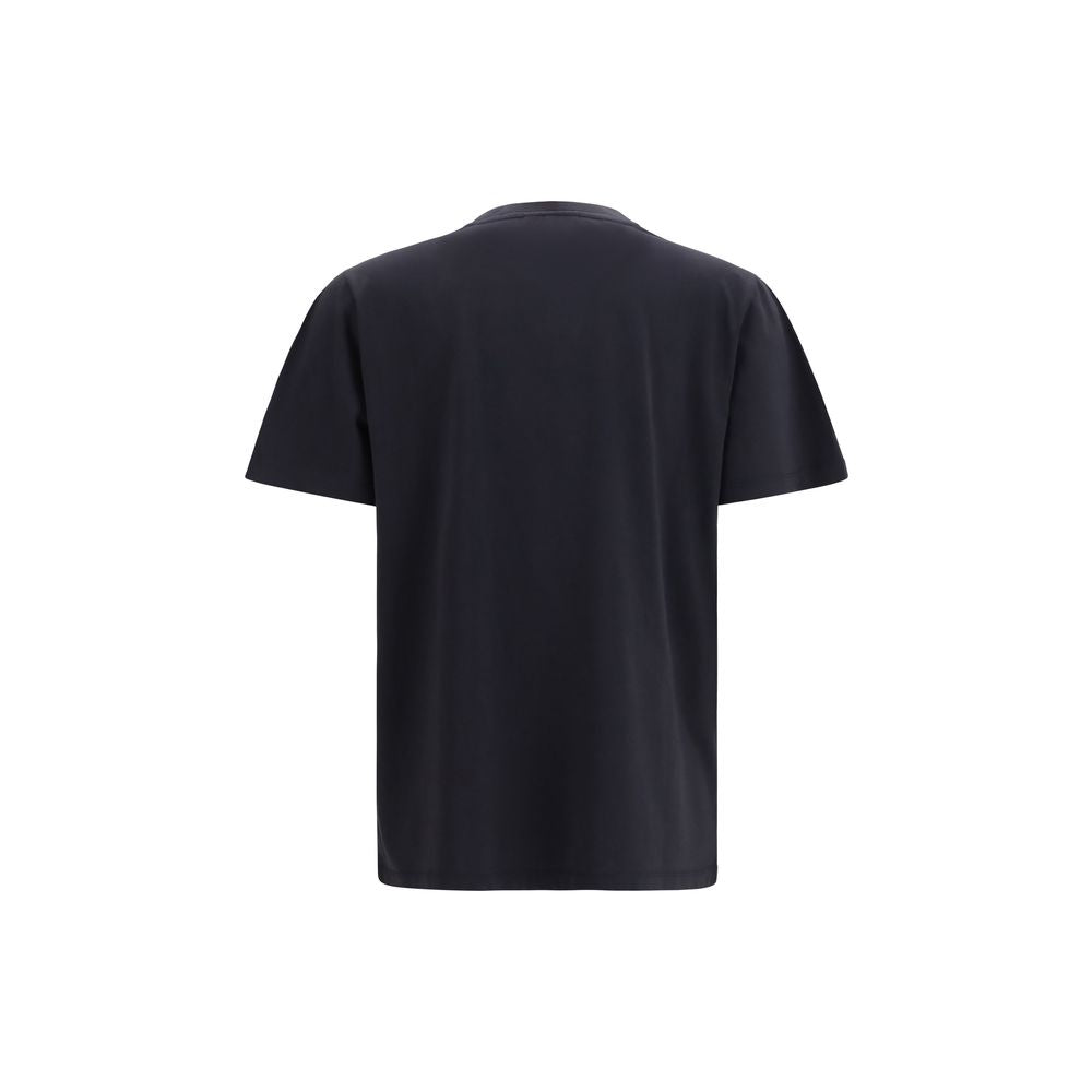 T-shirt noir en coton Ganni
