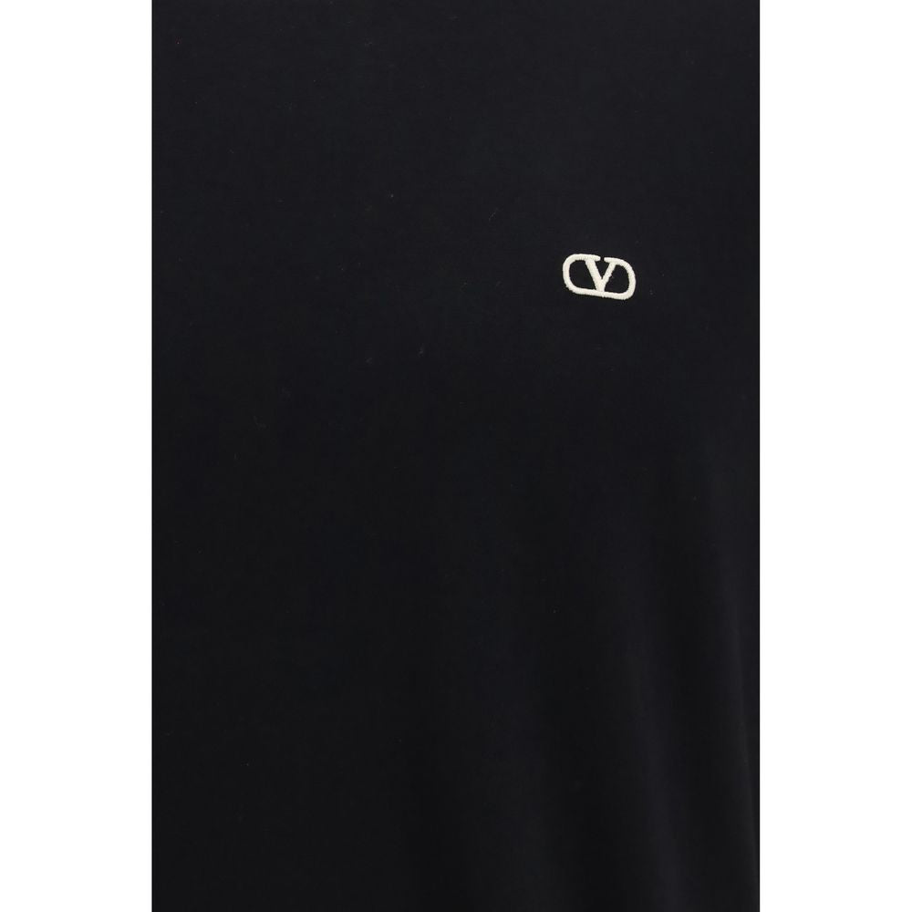 Valentino T-Shirt aus schwarzer Baumwolle