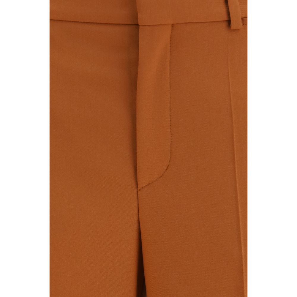 Pantalon évasé en coton orange Chloé