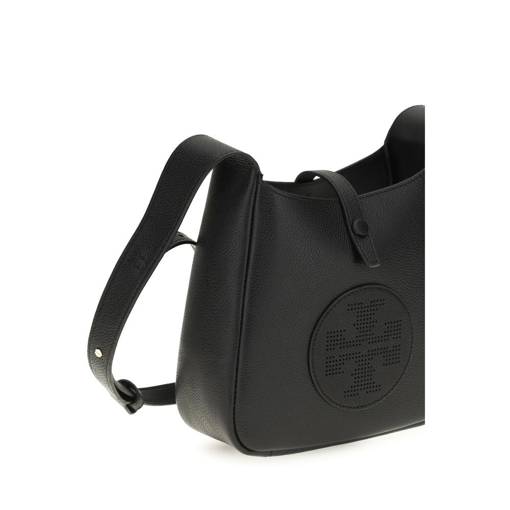 Tory Burch Schultertasche aus schwarzem Kalbsleder Bos Taurus