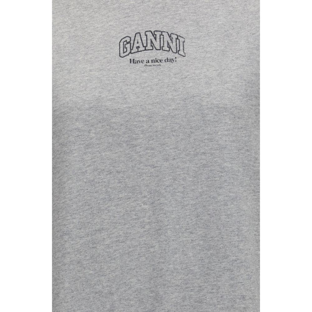 Ganni Graues Baumwoll-Sweatshirt