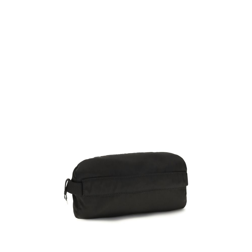 Prada Clutch aus recyceltem schwarzem Polyamid