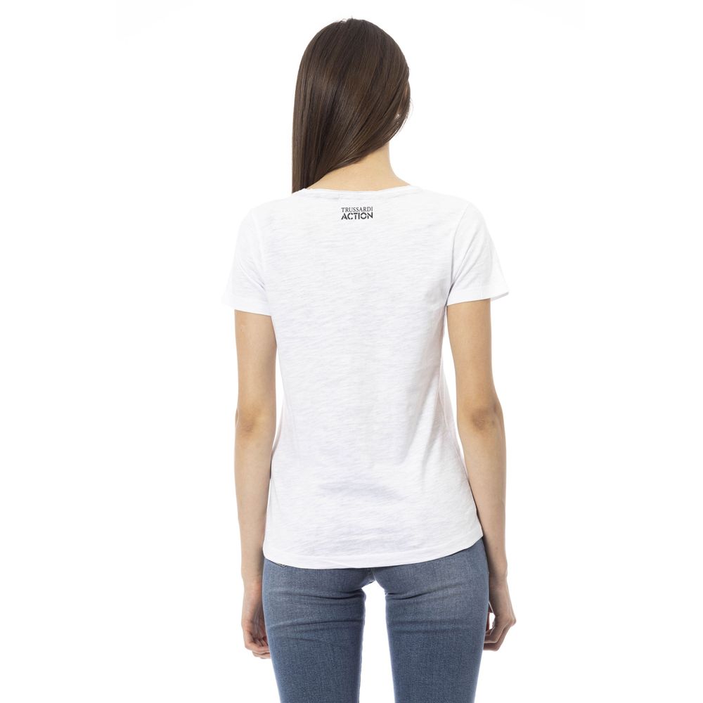 T-shirt femme Trussardi Action en coton blanc