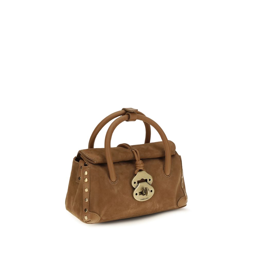 Zanellato Braune Handtasche aus Kalbsleder Bos Taurus