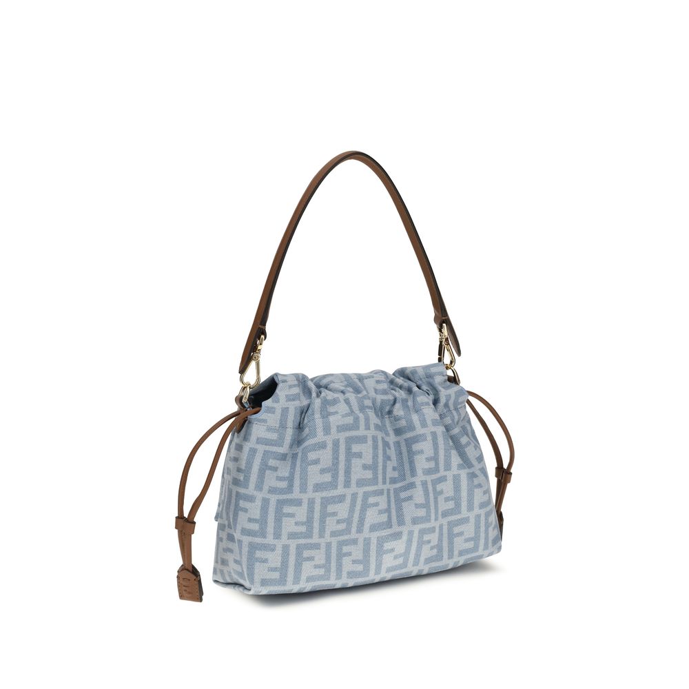 Sac à bandoulière Fendi en coton bleu
