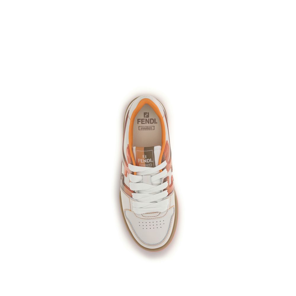 Baskets de sport Fendi en cuir multicolore