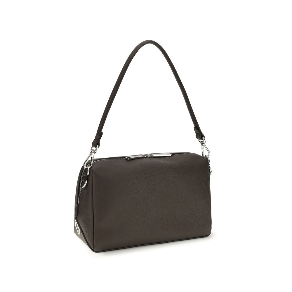 Fendi Schultertasche aus braunem Kalbsleder Bos Taurus