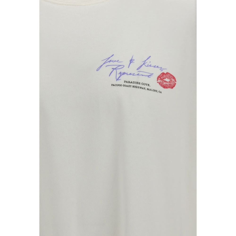 Stelle weißes Baumwoll-T-Shirt dar