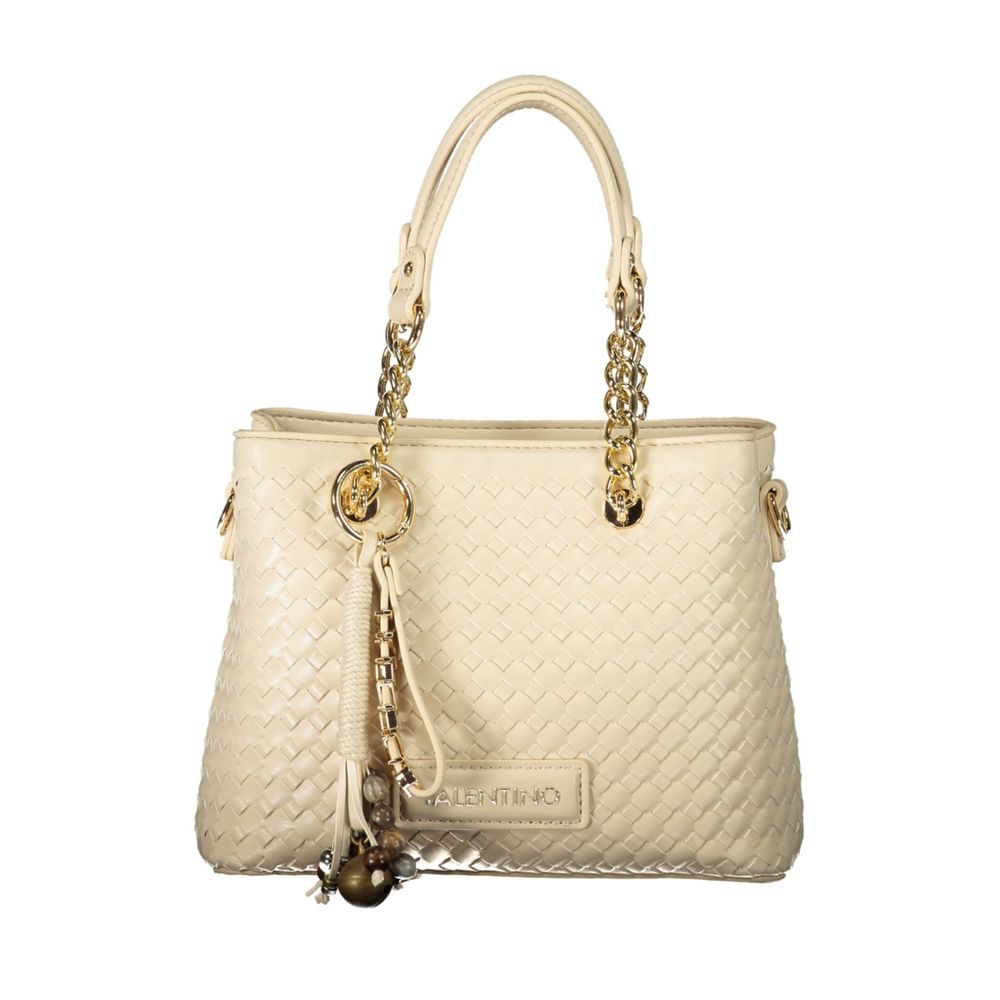 Valentino Beige Damen-Umhängetasche aus Polyurethan