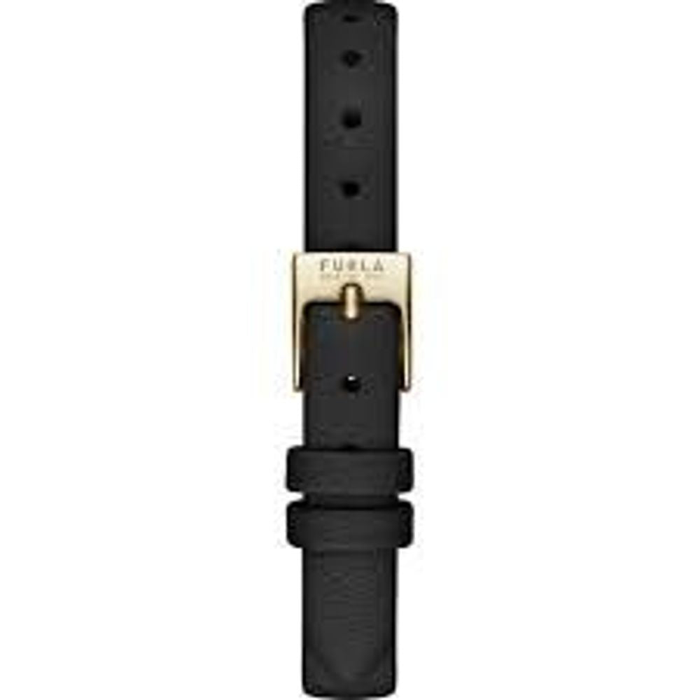 Furla Schwarze Leder-Damenuhr