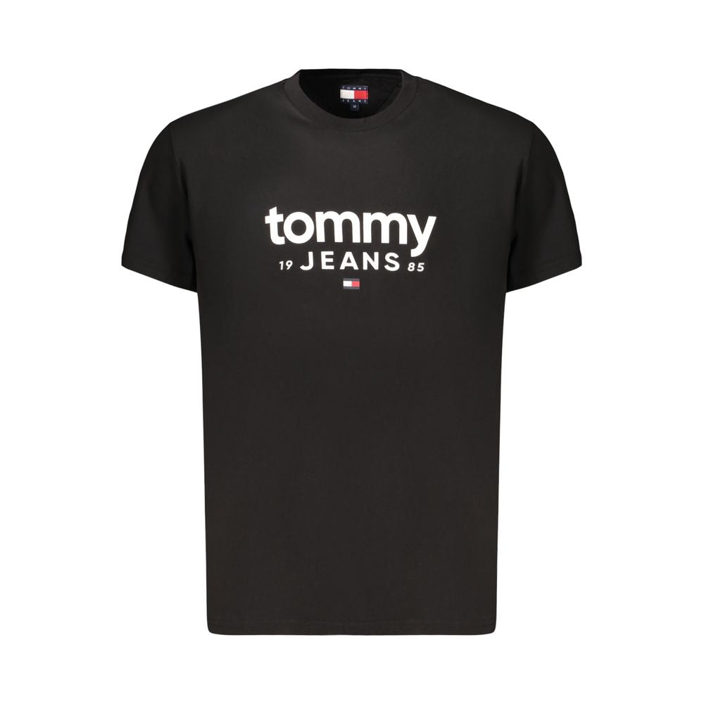 T-shirt noir en coton Tommy Hilfiger pour homme
