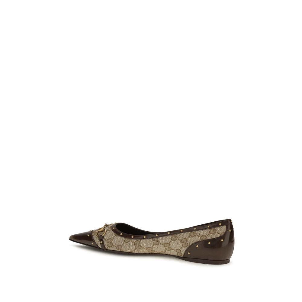 Gucci Beige Polyester-Ballerinas