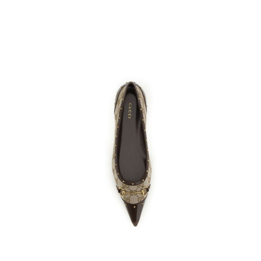 Gucci Beige Polyester-Ballerinas