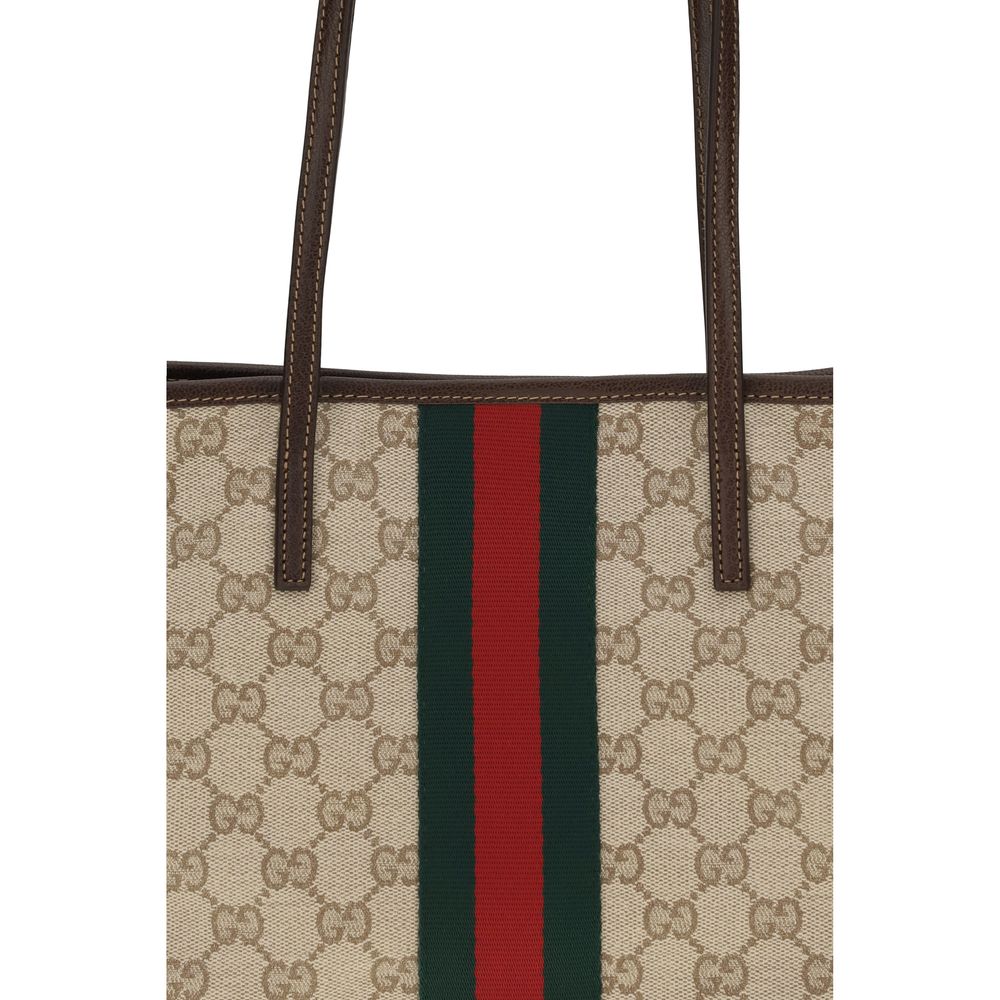Gucci Schultertasche aus beiger Baumwolle