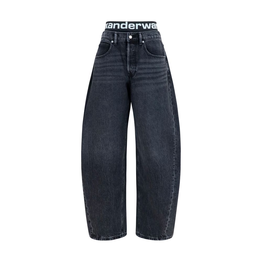 Jean gris en coton coupe décontractée Alexander Wang
