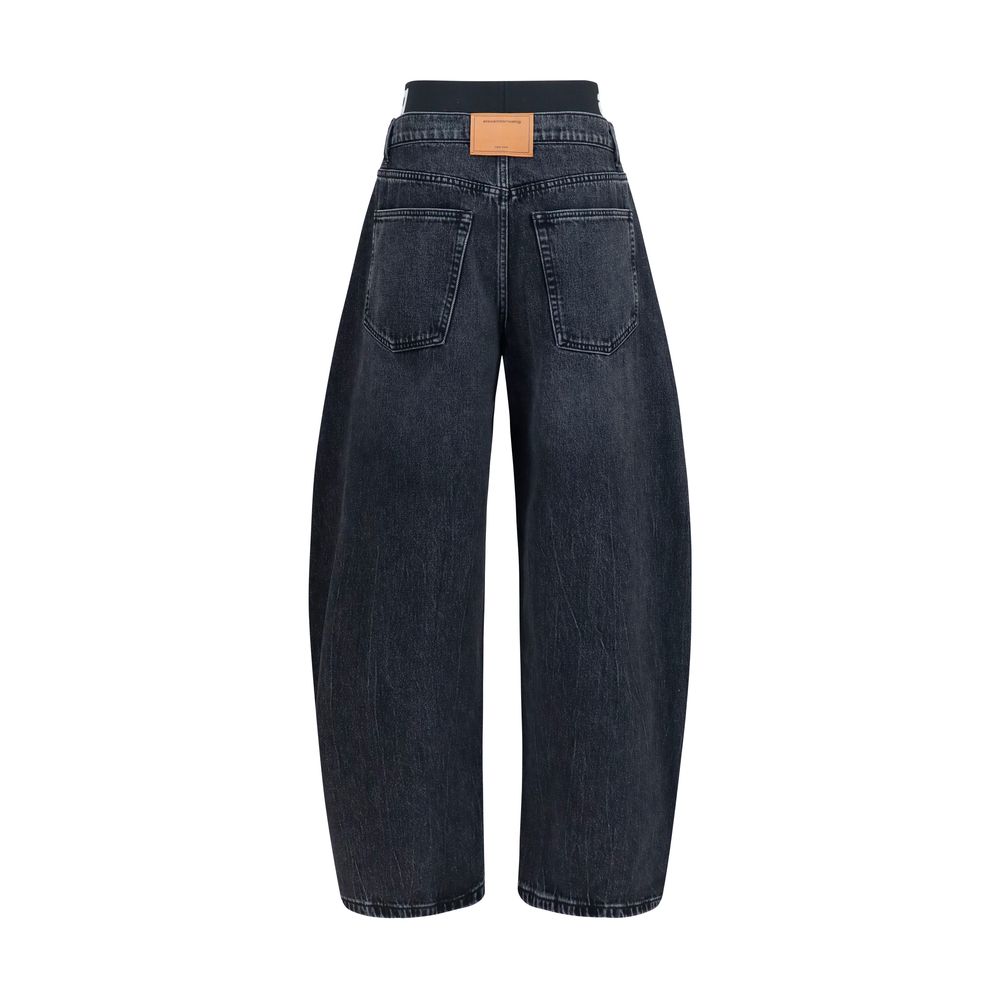 Jean gris en coton coupe décontractée Alexander Wang
