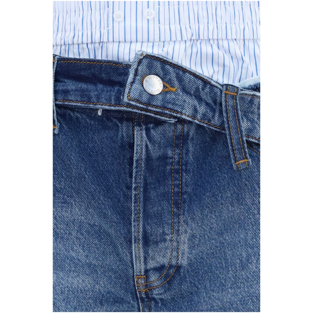 Alexander Wang Blaue Baumwoll-Bermudashorts