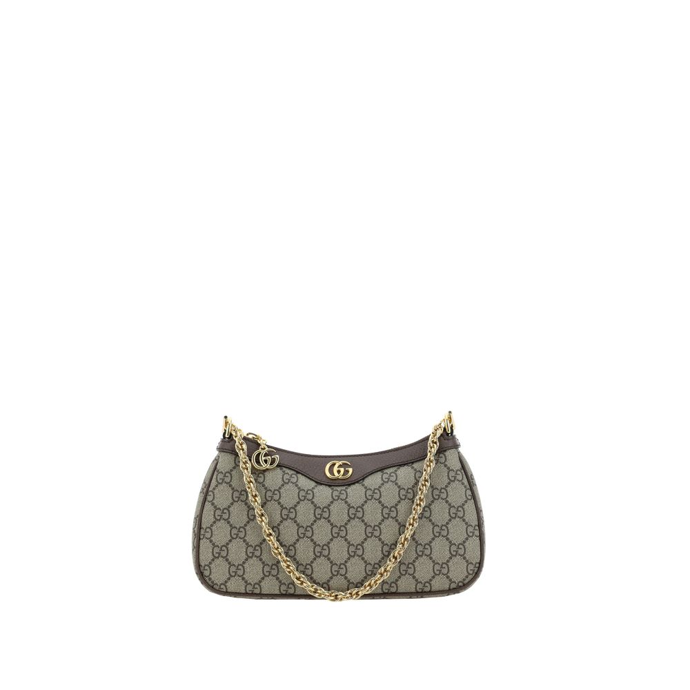 Gucci Schultertasche aus brauner Baumwolle
