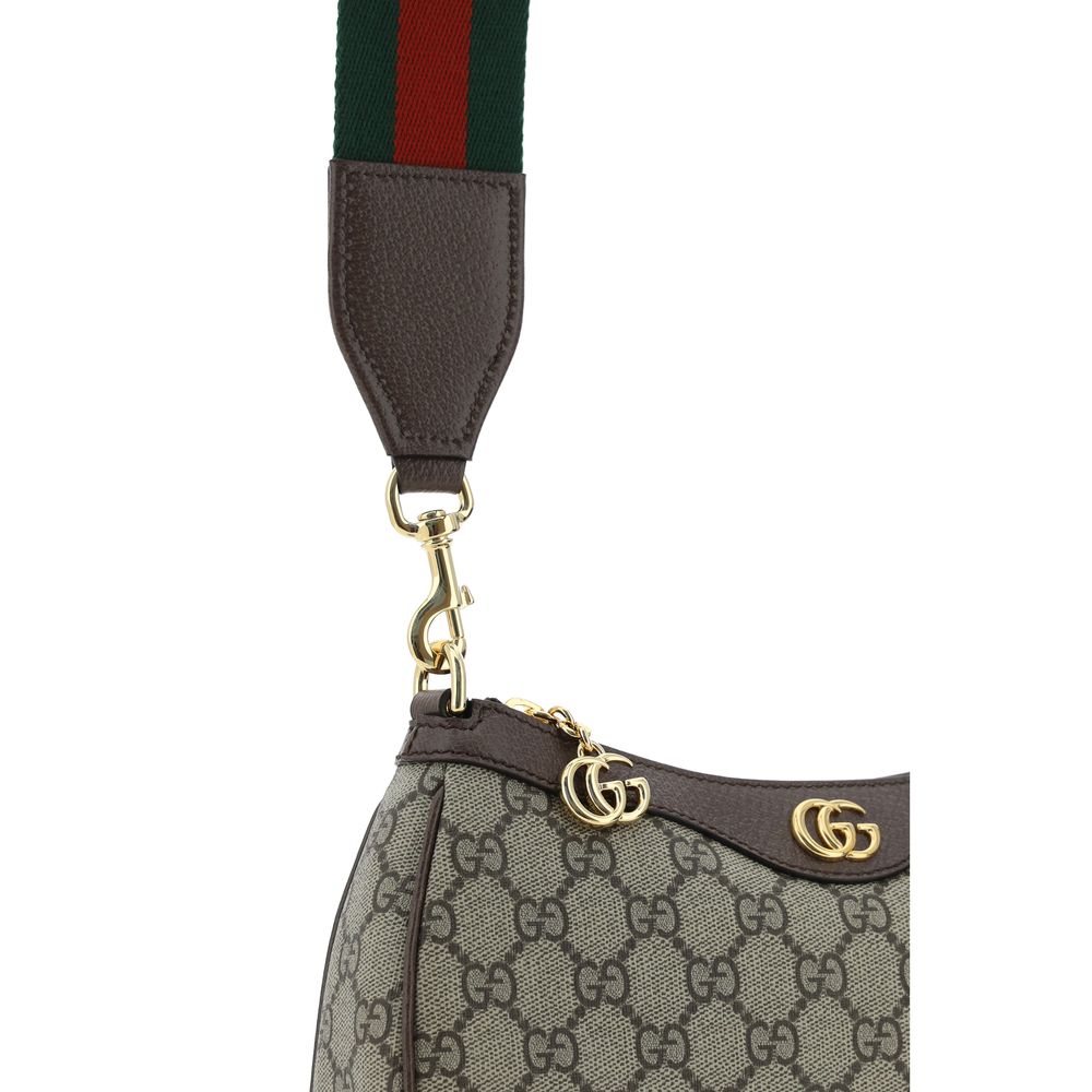 Gucci Schultertasche aus brauner Baumwolle