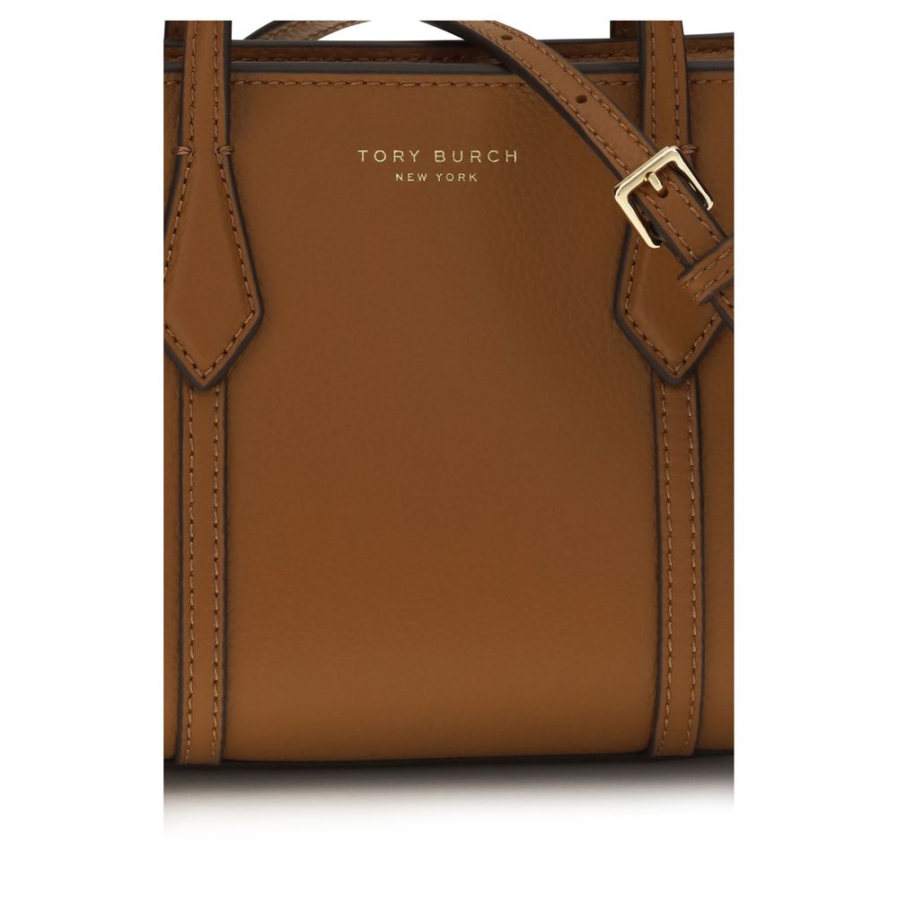 Tory Burch Umhängetasche aus braunem Kalbsleder Bos Taurus