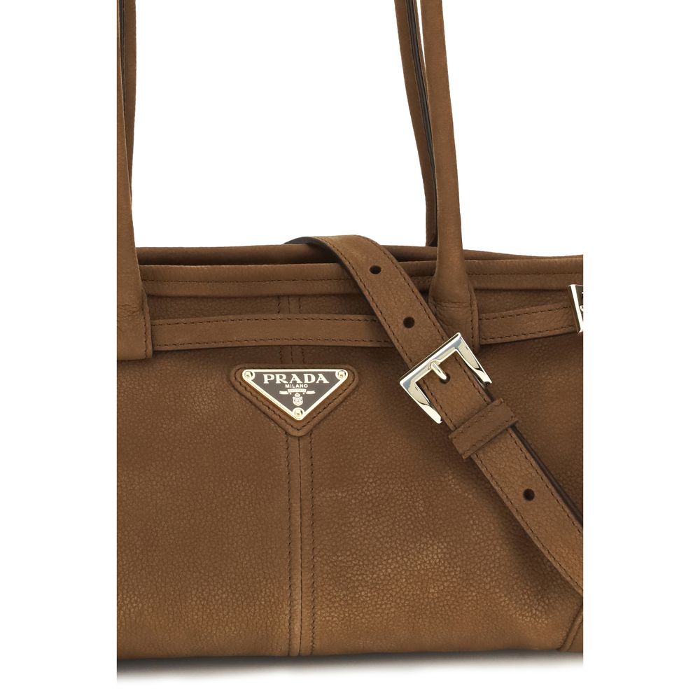 Prada Braune Kalbsleder-Handtasche Bos Taurus